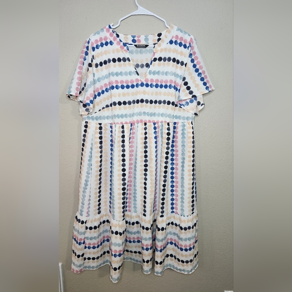 BloomChic Dresses & Skirts - Pastel Dot Short Sleeve Easter Dress Size 14